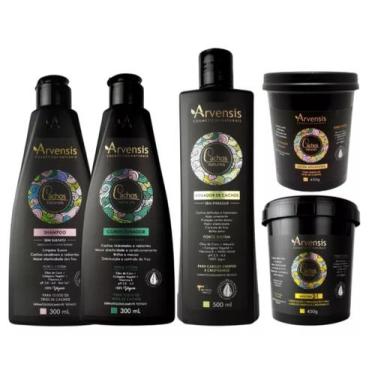 Imagem de Kit Arvensis Crespos Shampoo Condicionador Ativador Mascara 2x1 Geleia