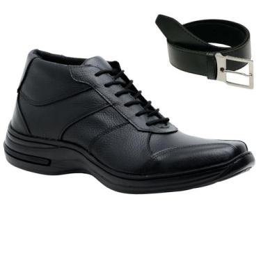 Imagem de Bota Coturno Masculino Leve Conforto Dia a Dia + Cinto Casual Gmm Shoe