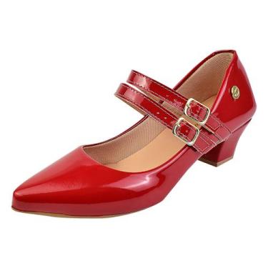 Imagem de Scarpin Bico Fino Estilo Boneca Salto Conforto 36.023 - Donna Santa, V