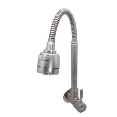 Imagem de Torneira Gourmet Para Cozinha Parede Aço Escovado 3396 - Império das T