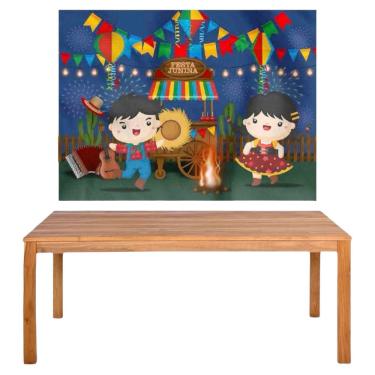 Imagem de Painel para Decoração de Festa Junina Banner TNT Estampado São João Quermesse Caipira Arraiá para Mesa Parede Teto