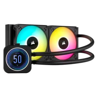 Imagem de Water Cooler Corsair H100I Elite LCD XT 240MM CW-9060074-WW, preto