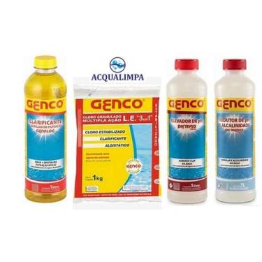 Imagem de Kit acqualimpa limpeza para piscinas - genco