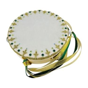 Imagem de Almencla Pandeiro de balé feito à mão para dança, instrumento musical, acessório de dança verde, desempenho de balé para dança, educacional, 7 Inch
