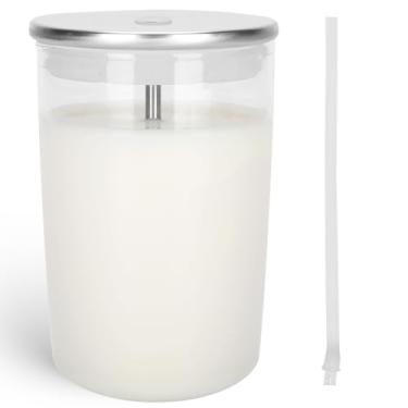 Imagem de Fengind recipiente de leite de vidro para jura, recipiente de leite de vidro transparente de 16,9 onças compatível com modelos de máquina de café jura: z8,z6,j6,s8, s80, e8,giga x8cg2/x8g2/x