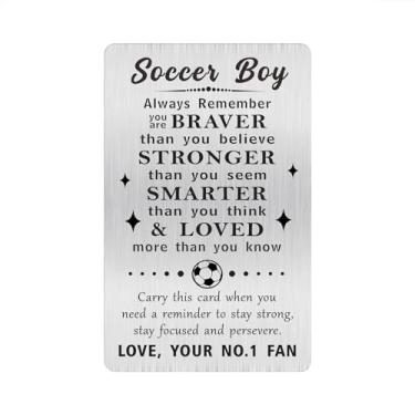 Imagem de Alotozo Presentes de futebol para meninos - Presente de cartões de futebol para meninos - Cartão de aniversário de futebol para meninos - Cartas de futebol de Feliz Natal