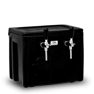 Imagem de Chopeira Gelo Memo Icefort Preta - 2 Torneiras Italianas - CHOPEIRAS M