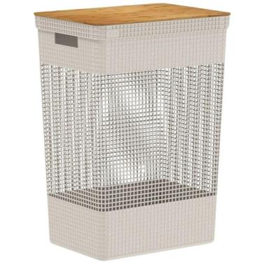 Imagem de Cesto Organizador De Roupas Lavanderia Área De Serviço Banheiro Quarto