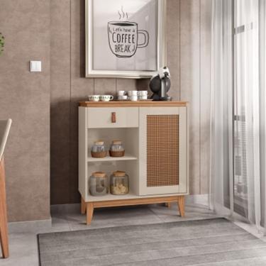 Imagem de Aparador Café Rubi Off White/noce - Casa D Móveis
