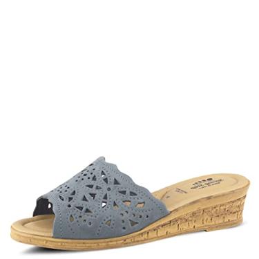 Imagem de Sandália feminina Spring Step ESTELLA Fashion Wedge Slide, Azul - 400, 38