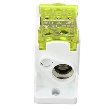 Imagem de Caixa de Distribuição de Terminal 690V 160A Brass PA66 Caixa de Junção de Energia do Trilho DIN DIN (Amarelo)