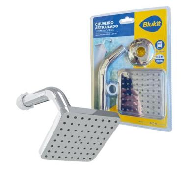Imagem de Chuveiro Articulado Quadrado de ABS Cromado Blukit  290337
