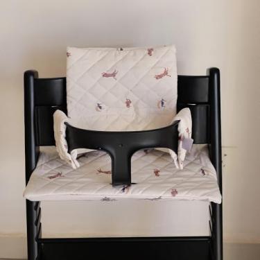 Imagem de Almofada para cadeira de jantar de bebê, almofada integrada antiderrapante portátil para sair, acessórios para cadeira de crescimento para comer de bebê, tigre, uma peça