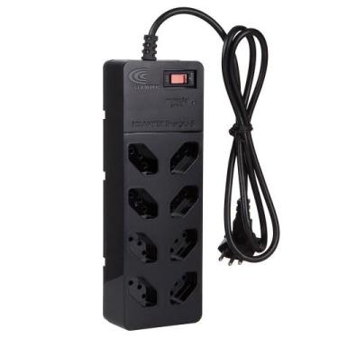 Imagem de Filtro de Linha + DPS iClamper Energia 8, 8 Tomadas, Bivolt, Preto - 2