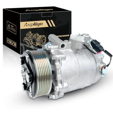 Imagem de Aspligo Compressor de ar condicionado AC serve para Honda Civic 2012-2015, Honda CR-V 2007-2014, Acura RDX 2007-2012, com embreagem A/C, compressor CA CO4920AC, substitui 38810RWCA01, 38810RZYA01