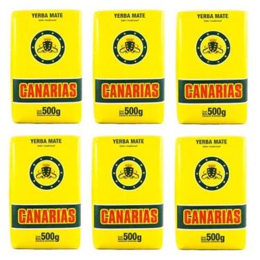 Imagem de 6 Erva Mate Chimarrão CANARIAS TRADICIONAL Uruguaia 1KG - Canárias