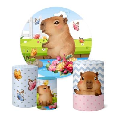 Imagem de Trio Capas Cilindro + Painel Redondo 1,50m Capivara (K1CAA0014)