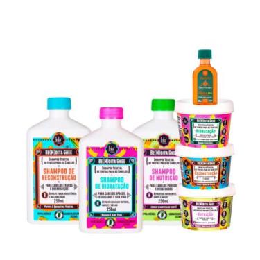 Imagem de Kit Lola Cronograma Bemdita Ghee 3x Sh + 3x Masc 100ml + Pinga! Óleo C