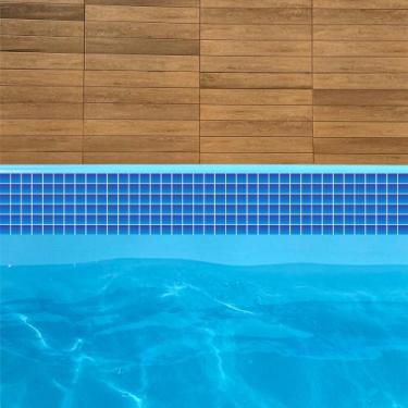 Imagem de Adesivo Decorativo Borda Piscina Degradê 100cmx15cm 20und - lene adesi