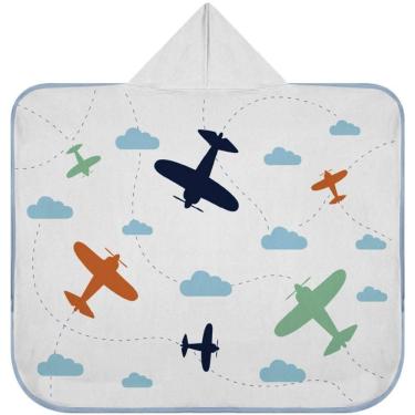 Imagem de Toalha Baby C- Capuz Tecebem Estampada Kinder Frederico 70cmx90cm Azul