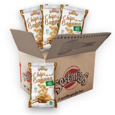 Imagem de Banana Chips Açucar e Canela Sertanitos 50g - 20 pacotes