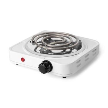 Imagem de Fogareiro Elétrico Espiral 1 Boca 1000W Camping Acampamento 127V Branc