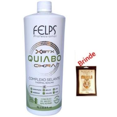 Imagem de Escova Progressiva Felps Quiabo Nova Xbtx Okra 1 Litro