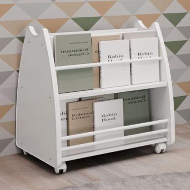 Imagem de Estante para Livros Infantil Branco - Movelbras, Branco