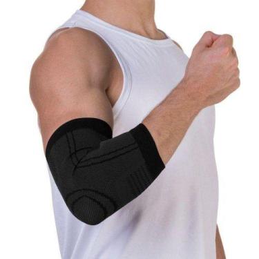 Imagem de Cotoveleira Elástica HC333 Tamanho P Multilaser, Preto