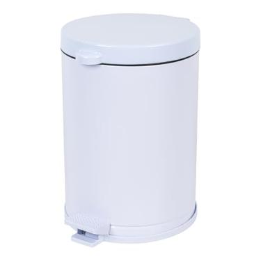 Imagem de Lixeira Branca Com Pedal Recipiente Plástico 10,5Lts - Viel