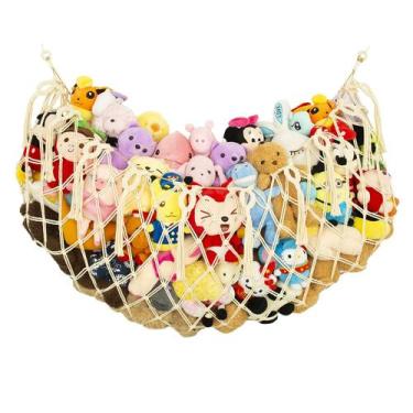 Imagem de Rede de bichos de pelúcia Diocos XL 152x38 cm, macramê feito à mão