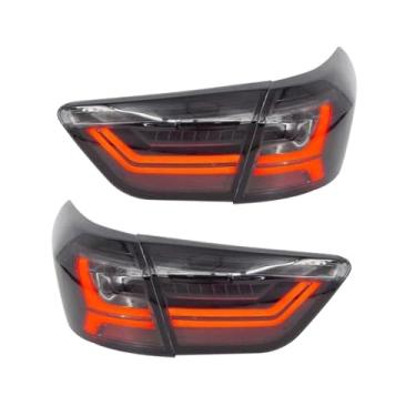 Imagem de 1 par de luzes traseiras de LED para carro, luzes de neblina, luzes diurnas, ajuste DRL, acessórios para carro compatíveis com Hyundai IX25 Creta 2014-2018(Smoke Cover)