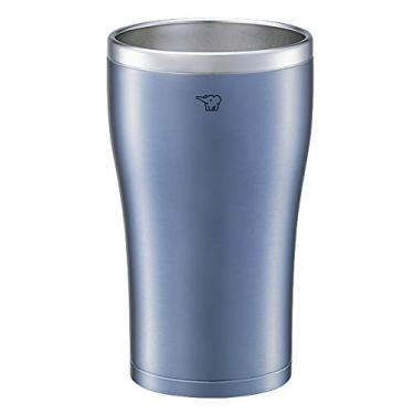 Imagem de Garrafa térmica Zojirushi SX-DN45-AC, copo de aço inoxidável, caneca, camada dupla a vácuo, retenção de calor e frio, 450 ml (450 ml), azul claro