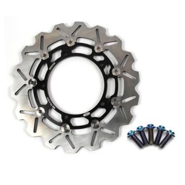 Imagem de Rotor de disco de freio dianteiro Arashi com parafusos de montagem para Yamaha YZF R25 2014-2021, MT03 FZ03 2016-2023 ABS inclui, YZF R3 2015-2023 ABS 17-23, acessórios de substituição de motocicleta