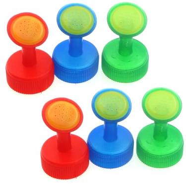 Imagem de Caishun 6 peças de pulverizador de irrigação de plantas de jardinagem, irrigador superior, equipamento de irrigação de mudas, 3 cores, 2 cada, para cuidados com plantas internas e externas, jardinagem