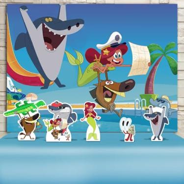 Imagem de Kit Decoração Festa de Aniversário Infantil Painel + Displays Zig e Sharko