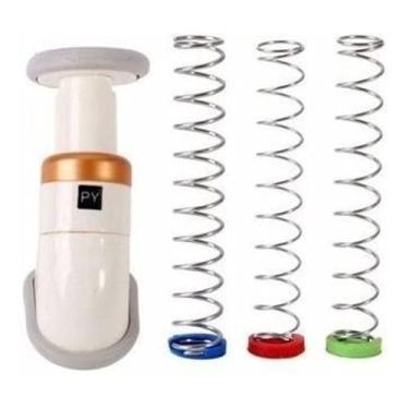Imagem de Massageador Redutor de Papada, Aparelho para Exercício do Pescoço com 3 Molas, Kit Completo com Bolsa, Termoplástico e Silicone