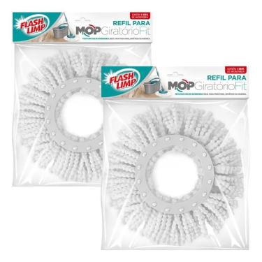 Imagem de 10X 2 Refil Para Mop 360 Giratorio Fit Flashlimp Esfregão 3