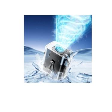 Imagem de MREHER Ventilador de cintura portátil, 2025 AI 5 velocidades 6800RPM fluxo de ar forte, ventiladores pessoais recarregáveis [tempo de funcionamento máximo de 25h], ventilador de pescoço pendurado com