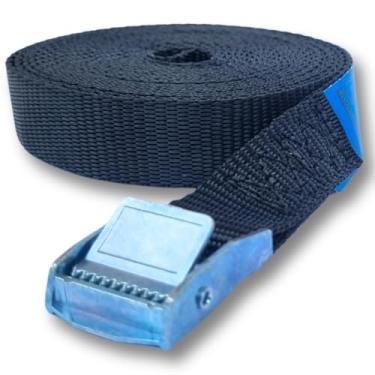 Imagem de Kit 4x Cinta Presilha Zamac 600kg 5 Metros Fita Rack Amarração de Carga Camionete Prancha Moto Barco (4)