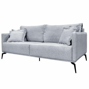 Imagem de Sofá 2 Lugares 180cm Pés Em Aço Stagno Cinza Rústico