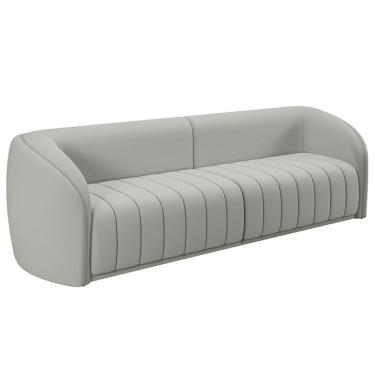 Imagem de Sofá 04 Lugares Para Sala De Estar 252 Cm Lazio M03 Veludo Creme - Lyam Decor