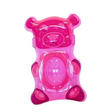 Imagem de IEUDNS Boia Inflável de Ursinho de Goma para Piscina, Prancha de Surfe Inflável Fofa para Crianças, Rosa