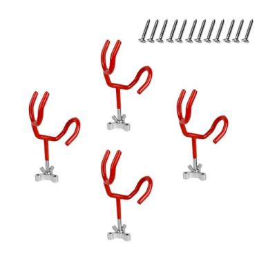 Imagem de Suporte de vara de pesca de barco de 20 graus revestido de PVC para barcos pescadores (vermelho)