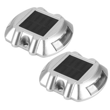 Imagem de Tacha Solar Refletiva Olho de Gato Kit 2 Uni Sinalizaçao Viaria Estrada Obra Rodovia Segurança Iluminaçao Veiculos