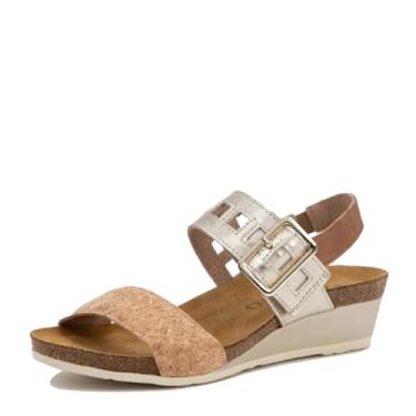 Imagem de NAOT Sandália Footwear Dynasty Feminina Couro De Cortiça/Couro Dourado Radiante/Couro Marrom - 7-7,5 M Eua