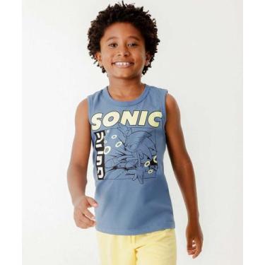 Imagem de Regata Infantil Sonic Tam 4 a 10-42049 - MARISA, Azul, 8