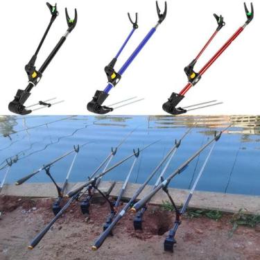 Imagem de Suporte De Vara De Pesca Telescópico Pesqueiro Barranco Tilápia Pacu A