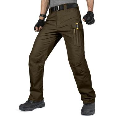 Imagem de Calças táticas FREE SOLDIER resistentes à água para homens - verdes