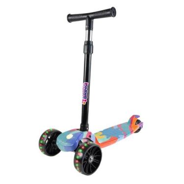 Imagem de Patinete Infantil 3 Rodas Dobrável Com Led Conect Brinq Bv0011 Brinque